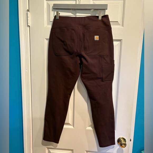 Carhartt Women's Force midweight utility legging pants burgundy brown M - Picture 4 of 8